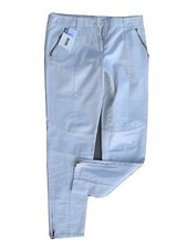 women s MOSCHINO pants SIZE 8 Off White Zipper Accent On Legs And Pockets