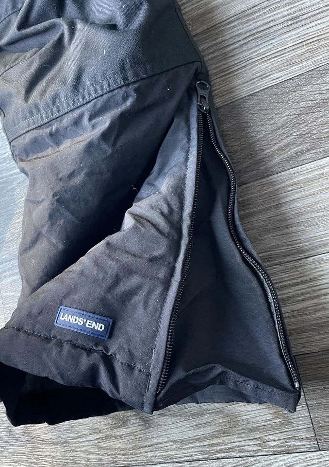 Lands' End Youth Kids Ski Snow Bibs Pants Grow A Longs Black Size 8 - Image 4 of 4