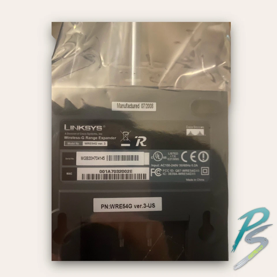 Linksys (Cisco) WRE54G v3 Wireless-G Range Expander 2.4GHz 802.11g - NEW - Image 2 of 3