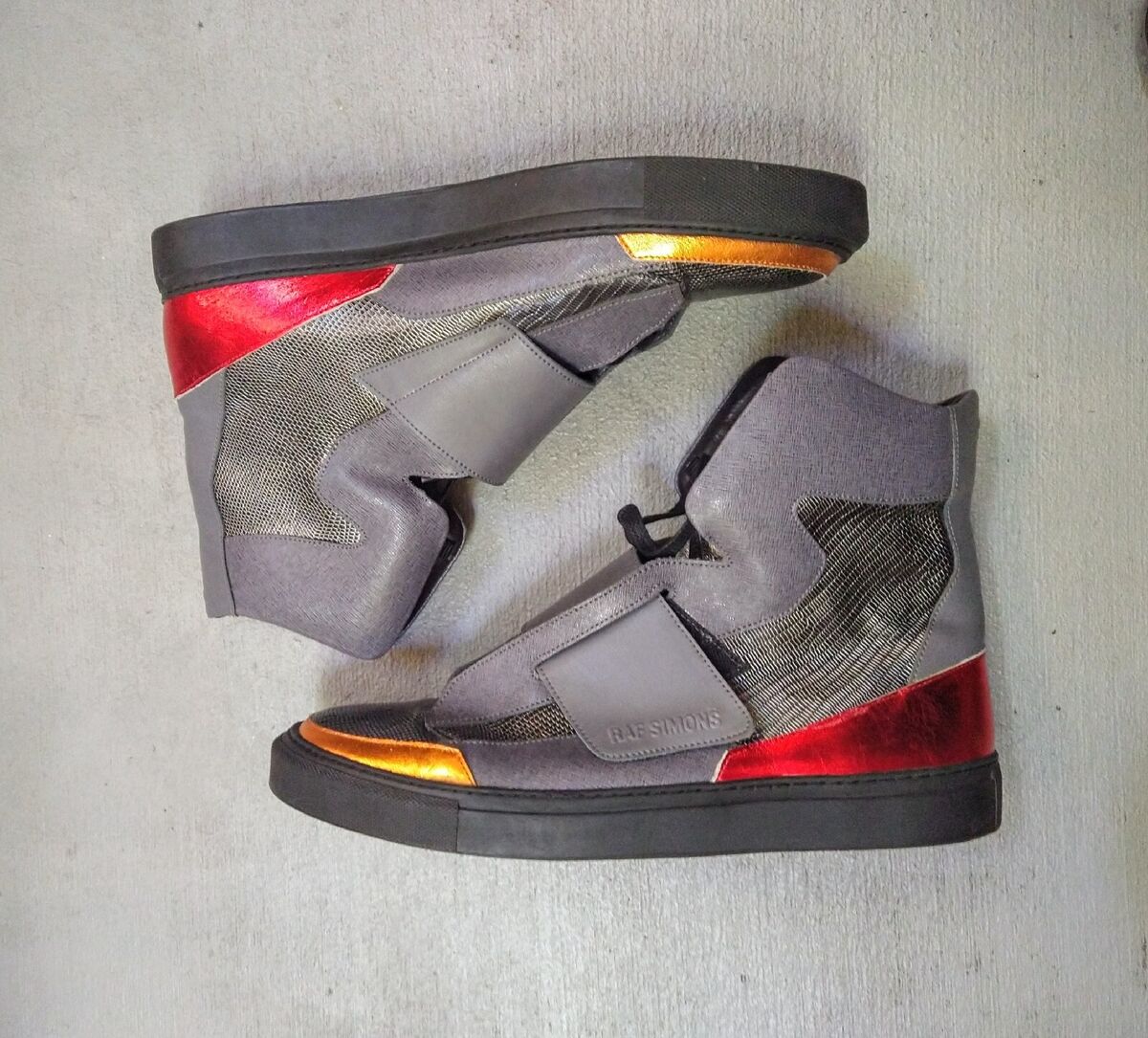 Raf Simons X Sterling Ruby High Top Sneakers Size 12 45 Gray Raf Simons X Sterling Ruby High Top Sneakers Size 12 45 Gray