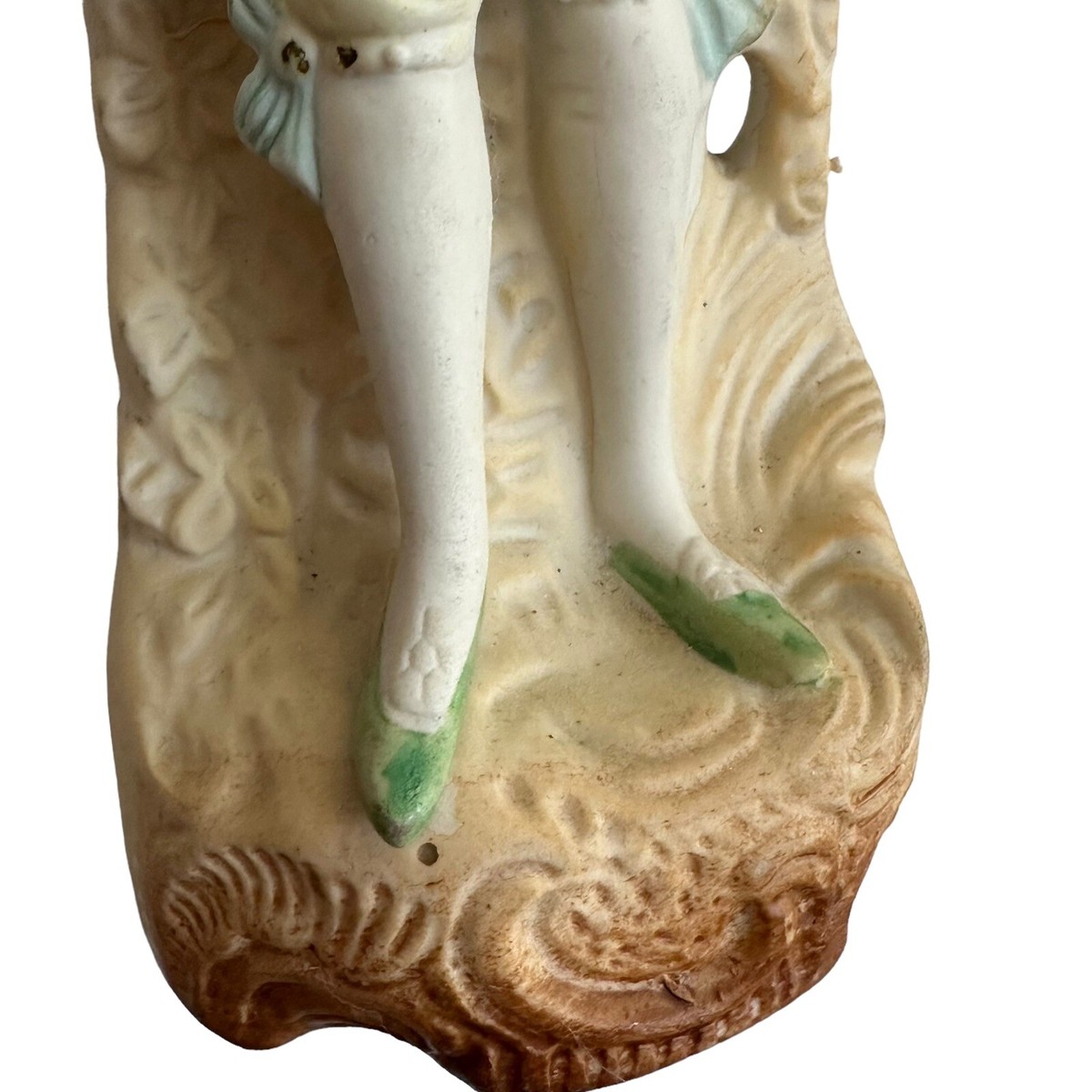 Antique Halsey Fifth Japan Bisque Mantle Man Music Figurine Ornate