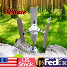 12V 3-Phase Permanent Magnet Generator Vertical Axis Wind Turbine Teach Model US