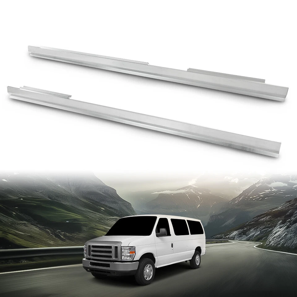 Fit For 1992-2016 Ford E150 E250 Econoline Van Slip-on Rocker Panel Left & Right - Image 2 of 4