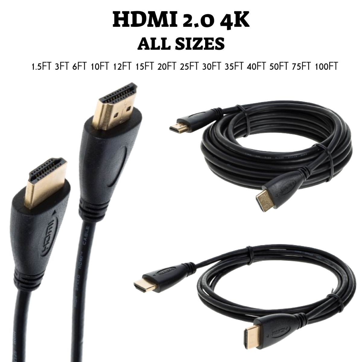 High Speed HDMI Cable 4K 60Hz 1080P UHD Ultra HD HDR HDCP HDTV  lot