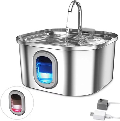 Cat Water Fountain, 108oz/3.2L Quiet Pet Water Fountain Indoor, Cat Water Founta