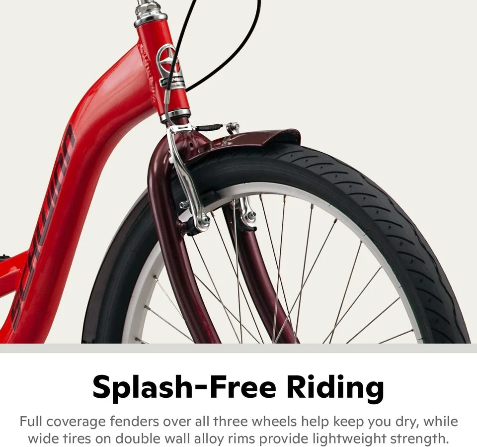 Schwinn Meridian Adult Tricycle - Red - Image 2 of 4