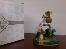 Charming Tails Showered with Friendship 98/205 GOLD Fitz Floyd Original Box