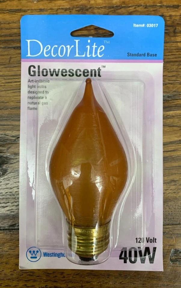 12 WESTINGHOUSE AMBER GLOWESCENT Flame Tip Chandelier Light Bulbs 40W 03017 NIP - Image 2 of 4