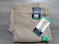 Chaps Pants Adult Size 12 Khaki Trouser Office Casual Womens
