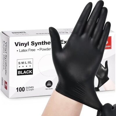 Schneider Vinyl Synthetic Exam Gloves, Mil, Latex Free