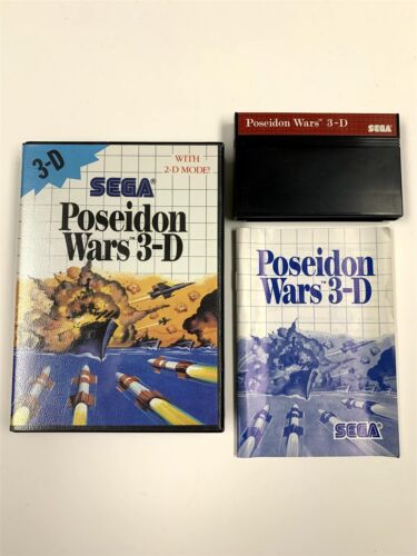 Poseidon Wars 3D - Sega Master System - Complete In Box CIB - Zdjęcie 1 z 9