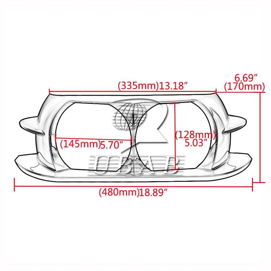 Carenado bisel cubierta embellecedor faros negro para Harley Road Glide 2015-2021 Foto 2 de 4