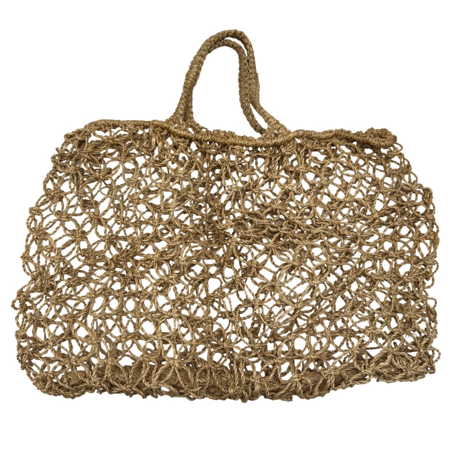 Abaca Natural handwoven Macrame Market Beach Ecofriendly Tote Bag 17x11