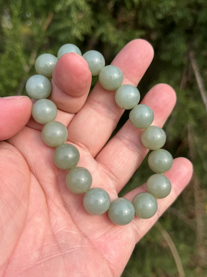 PULSERA JADE NEFRITA 100% NATURAL XIN JIANG HOTAN CHINA CERTIFICADA 47g Foto 4 de 4