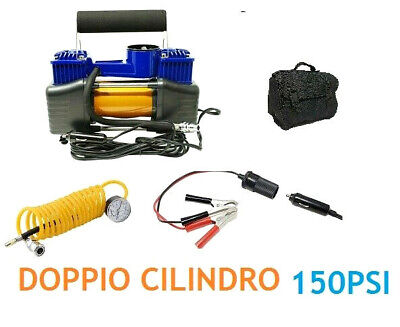 ROYCE COMPRESSORE 2 Cilindro 12V 85L 150PSI X Auto E Furgone con Borsa Compresa