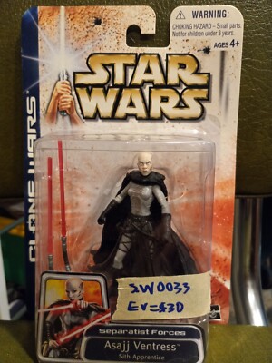 STAR WARS CLONE WARS ASAJJ VENTRESS SITH APPRENTICE #47 HASBRO (2003)