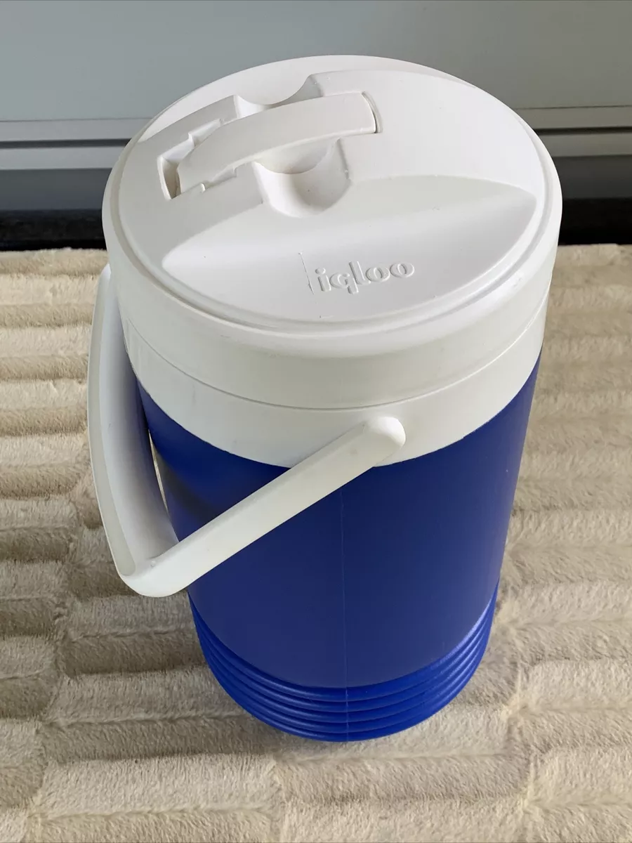 Igloo 1 Gallon Water Jug Beverage Cooler Blue /White EUC