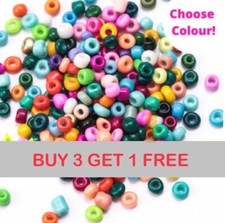 50g Tiny Glass Seed Beads Choose Colour 2mm 4mm Mixed Opaque Gems Jewelry Craft