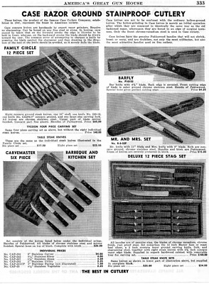 1951 Print Ad Case Knives Razor Ground Cutlery Family Circle Carvemaster Barfly
