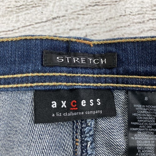 Liz Claiborne Axcess Relaxed Jeans Women Size 8 Mid Rise Easy Fit Straight NEW - Picture 7 of 14