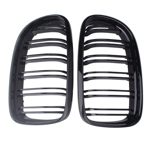 Gloss Black 2-Line Front Grill Grille Fits BMW E90 E91 2009-2011 325i 328i 335i - Picture 8 of 9