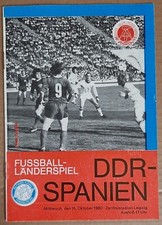 A Rare DDR-Spanien (Spain) U17 Football Programme 15th October 1980