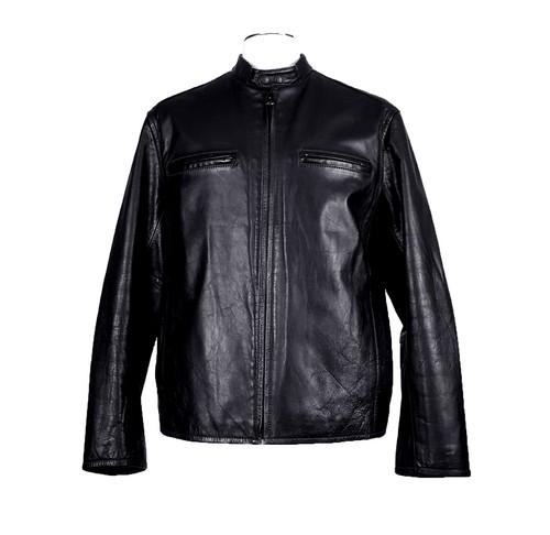 Leather Cafe Racer Leather Jacket Black 