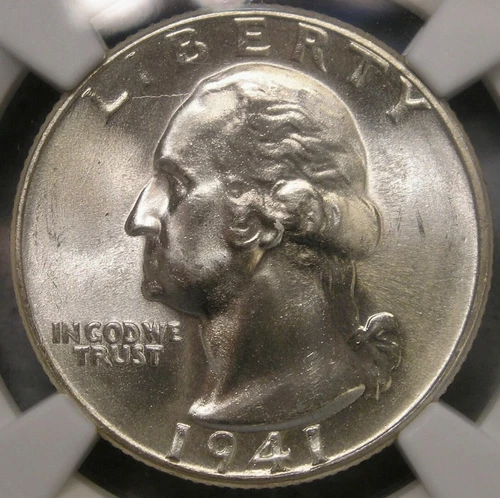 1941 WASHINGTON SILVER QUARTER ATTRACTIVE LUSTER CHOICE+ PQ++ SCARCE *NGC MS 67*