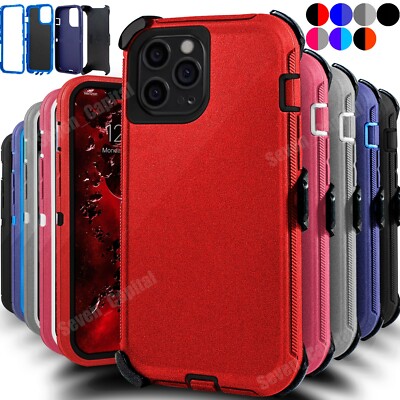 For iPhone 12 11 Pro Max Mini  Shockproof Rugged Protective Case With Belt Clip 