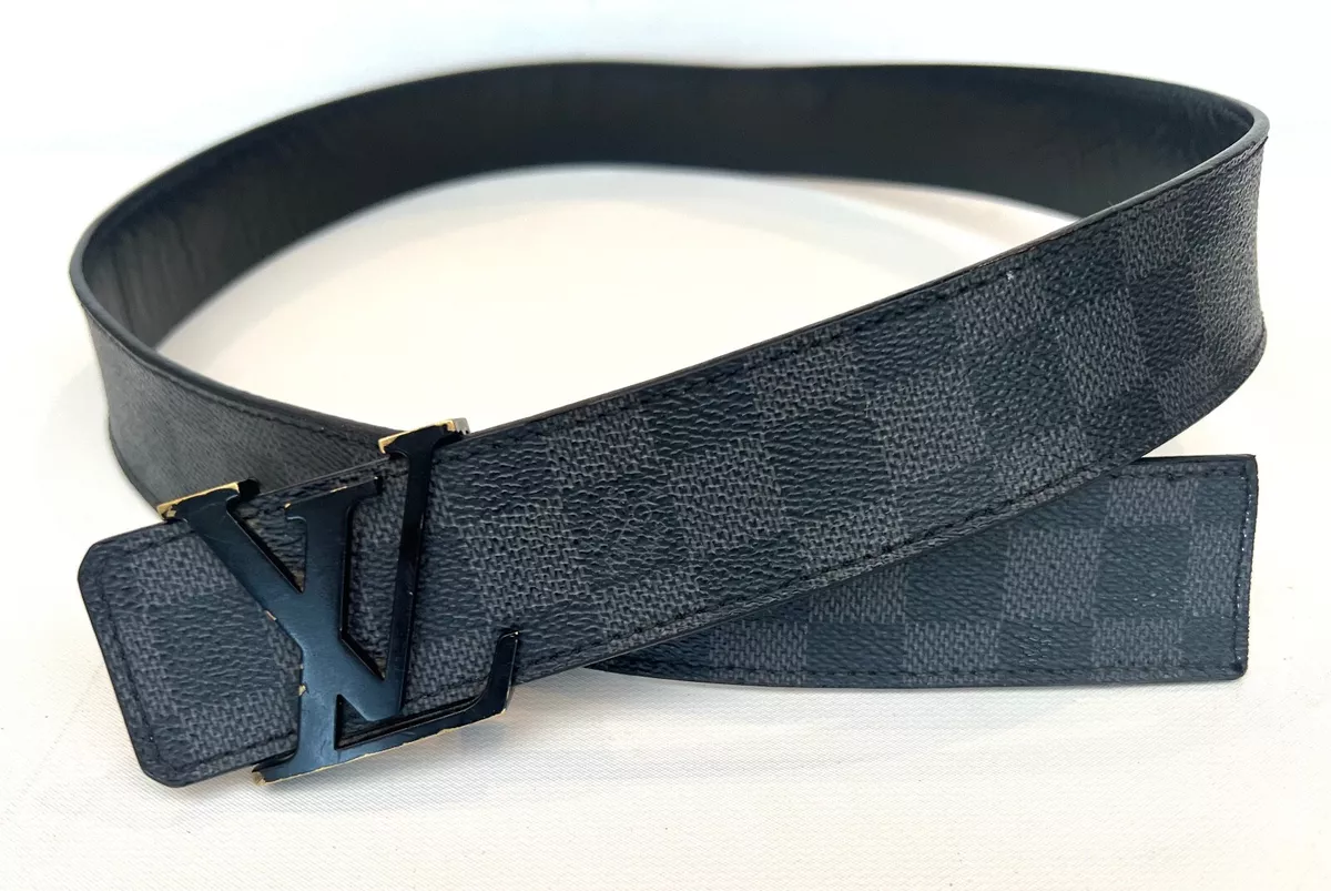 black checkered louis vuitton belt