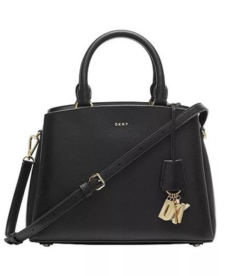 DKNY Paige women's medium satchel crossbody bag - BLACK (Sticky strap)