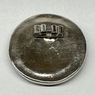 Shriner Round Bolo Tie Pendant, Black Enamel Rhinestone Rim — photo 2