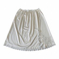 Vintage 1960s Pinehurst Lingerie Half Slip Ivory Cream Nylon Size Large