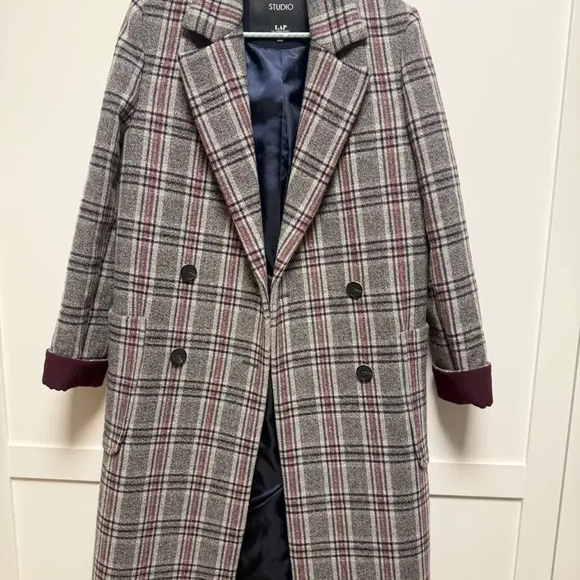 LAP Studio Checked Long Coat - Elegant Pattern, S… - image 1