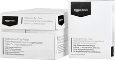 Amazon Basics Multipurpose Copy Printer Paper, 8.5" x 11", 20 lb, 10 Reams, 5000