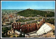 VINTAGE Greece Athens Odeon of Herodes Atticus Ancient Theatre Unposted PC K008