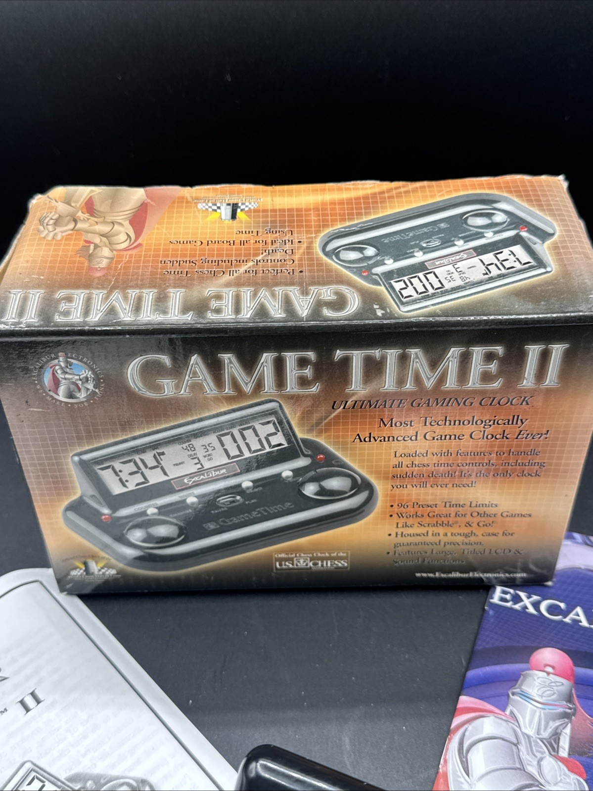 Excalibur Electronics Boardgame Game Time II Official Chess Clock Of USCF   CIB