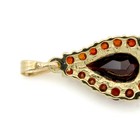 Bohemian 14k Yellow Gold Pear Garnet Necklace Pendant #JB718-4 — photo 6