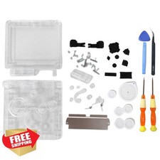 Hzxkqmil GBA SP Shell Clear White Buttons