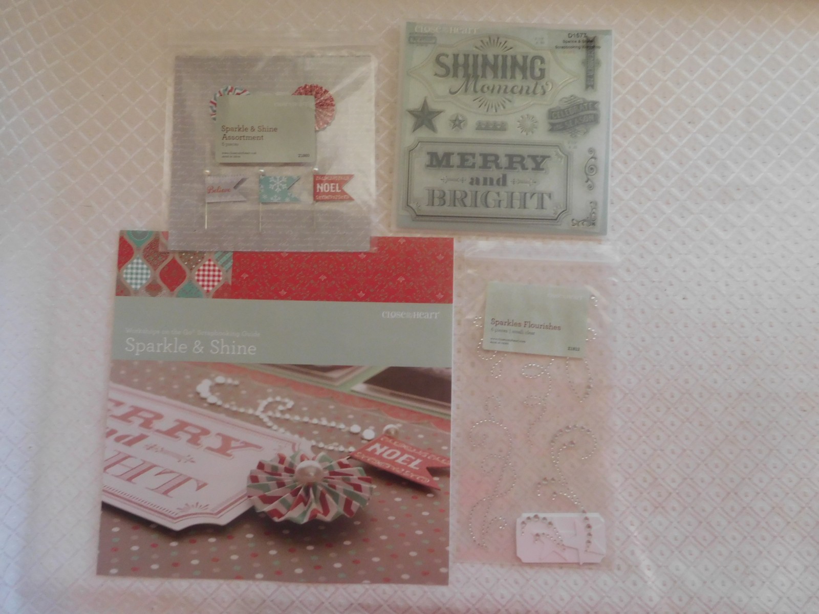 Lot of 7 PARTIAL USED Close to My Heart Scrapbooking Kits Workshop Paper  Stamps