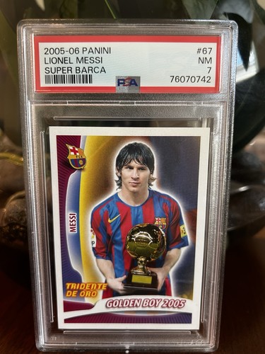 Lionel Messi #67 2005 Panini Super Barca card