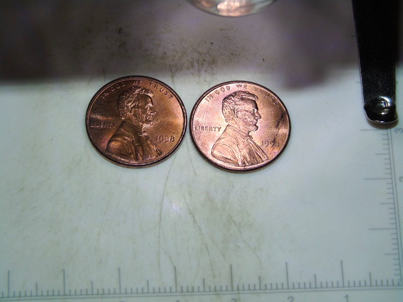 Lot of 2 BEAUTIFUL Condition Wide Am 1998 P Lincoln Memorial Cent Error RD