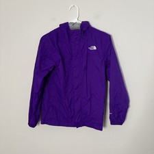 The North Face Girls Large 14/16 Purple Windbreaker Jacket Lightweight Spring L7