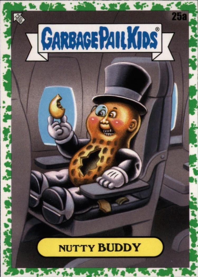 2023 Topps Garbage Pail Kids Go On Vacation Booger Green #25a Nutty Buddy front