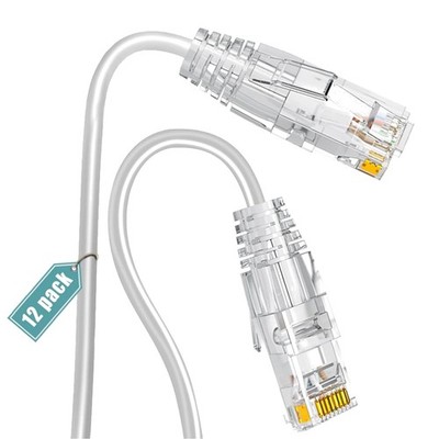 Patchkabel Cat6a 0,2m 10Gbps 550MHz Hochgeschwindigkeits Netzwerkkabel 12 Stück