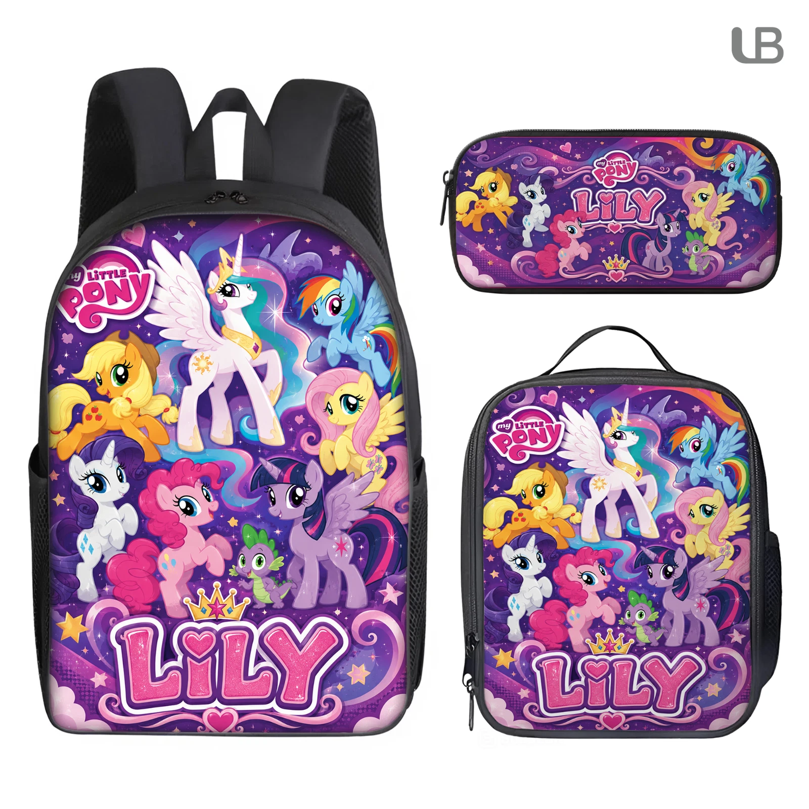 School Backpack Set Pony Friendship Is Magic Kids Gift