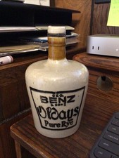 7.5” GEO BENZ OLDAYS PURE RYE ADVERTISING JUG ST PAUL MINN MN MINNESOTA 