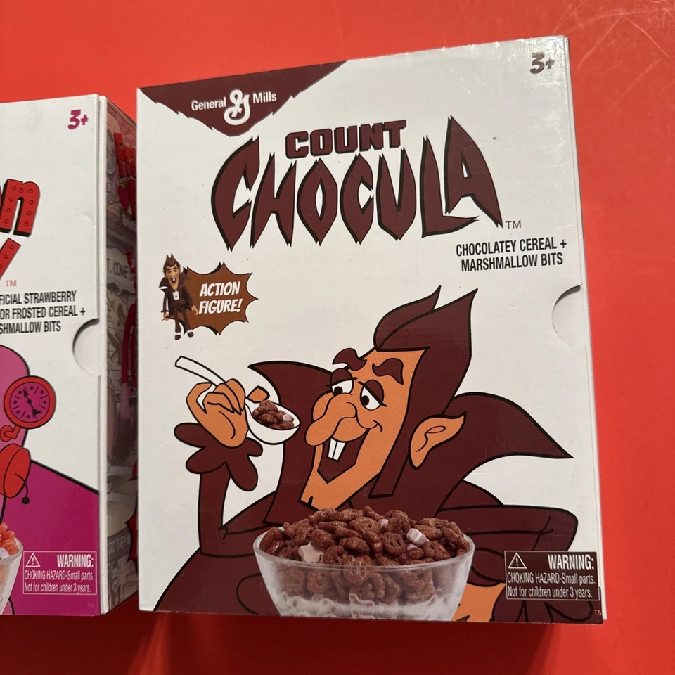 Figuras de acción Franken Berry & Count Chocula General Mills caja de cereales 6" - ¡NUEVO! Foto 3 de 4