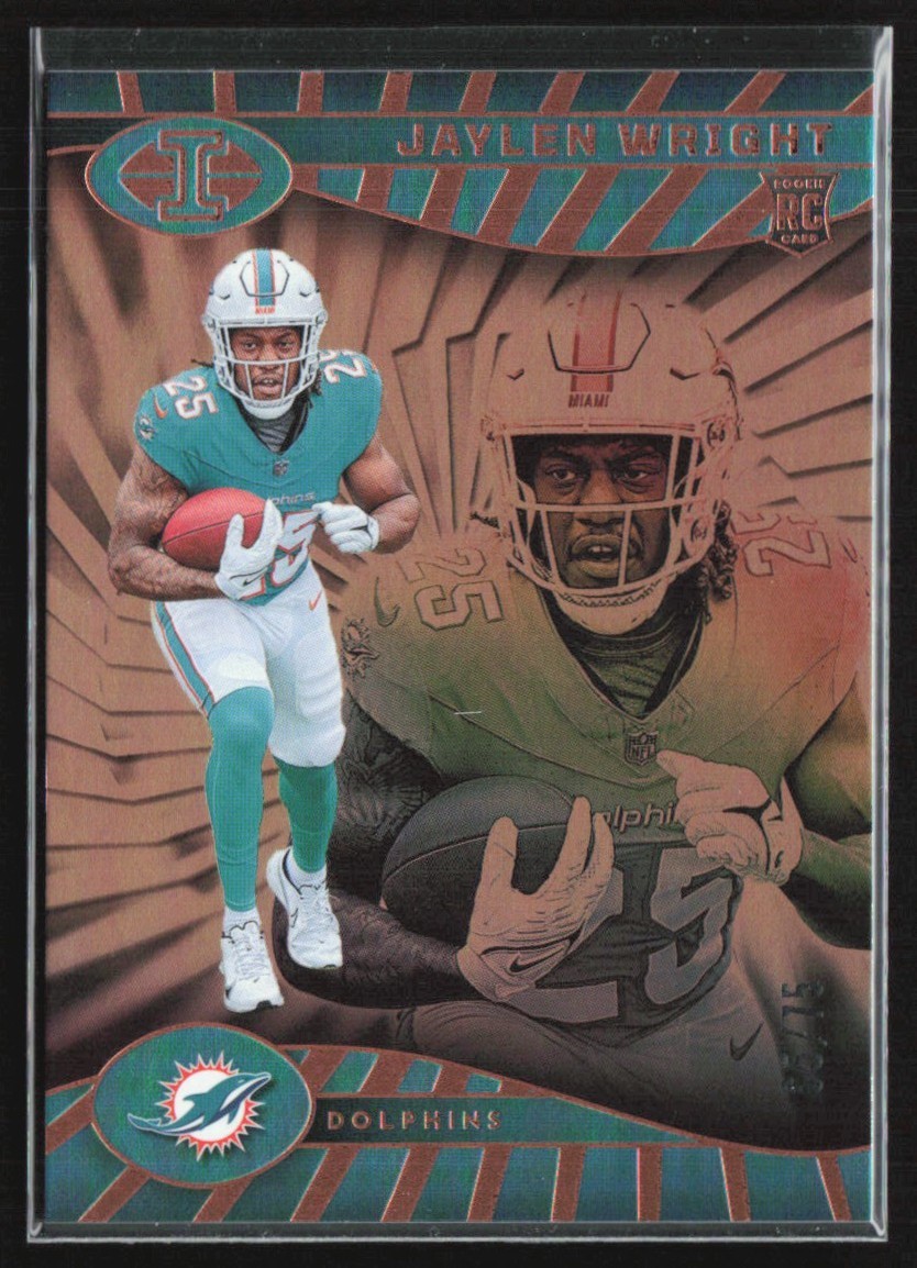 Jaylen Wright 2024 Panini Illusions Bronze RC /75 #56 Miami Dolphins