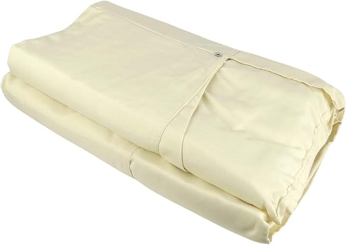 Megashopitalia Ersatzplane Für Runden Sonnenschirm Mit Mittelstange – Ø 300 Cm, 6-Stangen-System, Polyester Ecru Mit Airvent